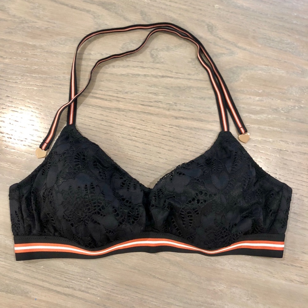 Lace Halter Swim Top